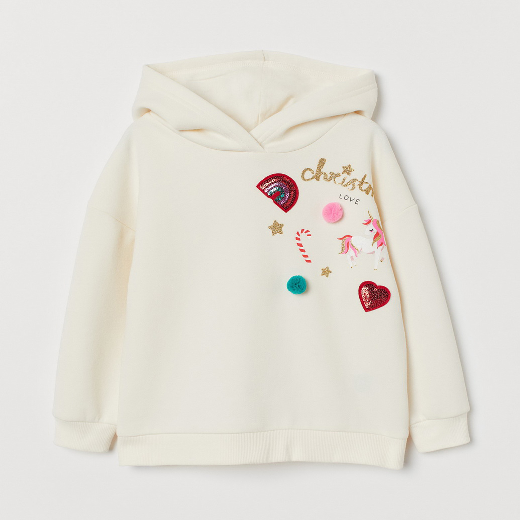 

Худи H&M 0818705-0 122-128 см Белое (СА2000001752609)