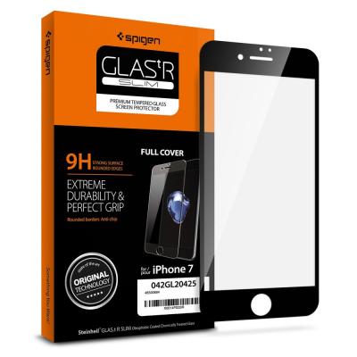 

Стекло защитное Spigen для iPhone SE/8/7 FC, Black (1 Pack)