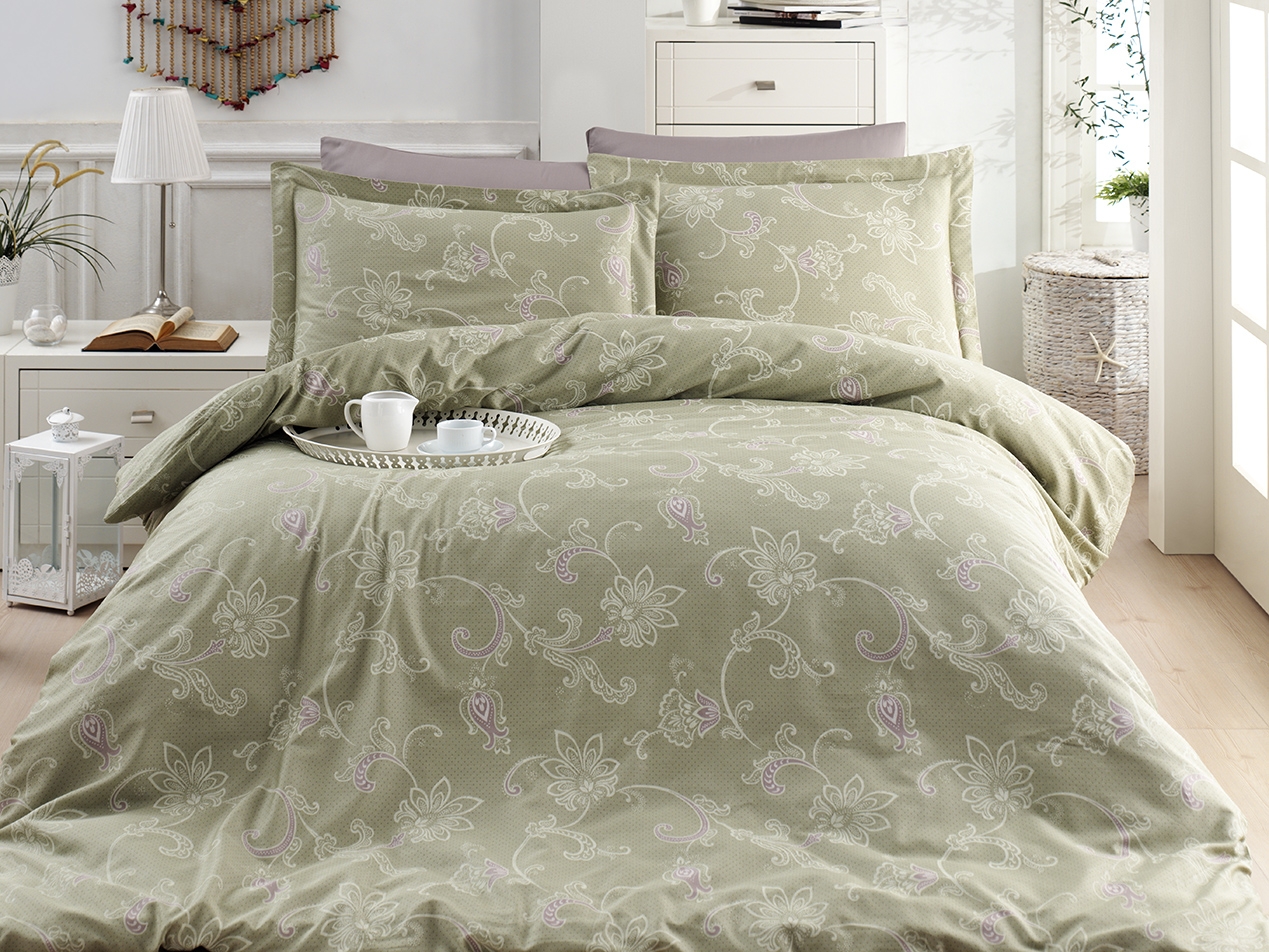 

Постельное белье "FIRST CHOICE" сатин люкс 200х220 "Carmina yesil"