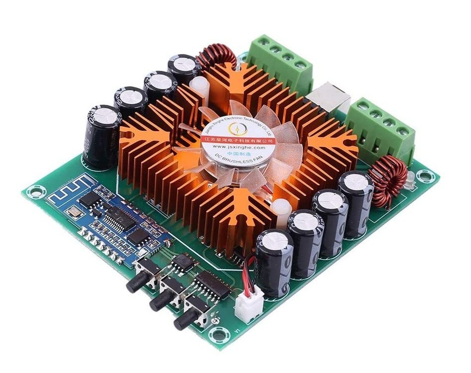 

Аудио усилитель,Стерео AB-класса TDA7850 2*50Вт + 2*50Вт cабвуфер Bluetooth 5.0