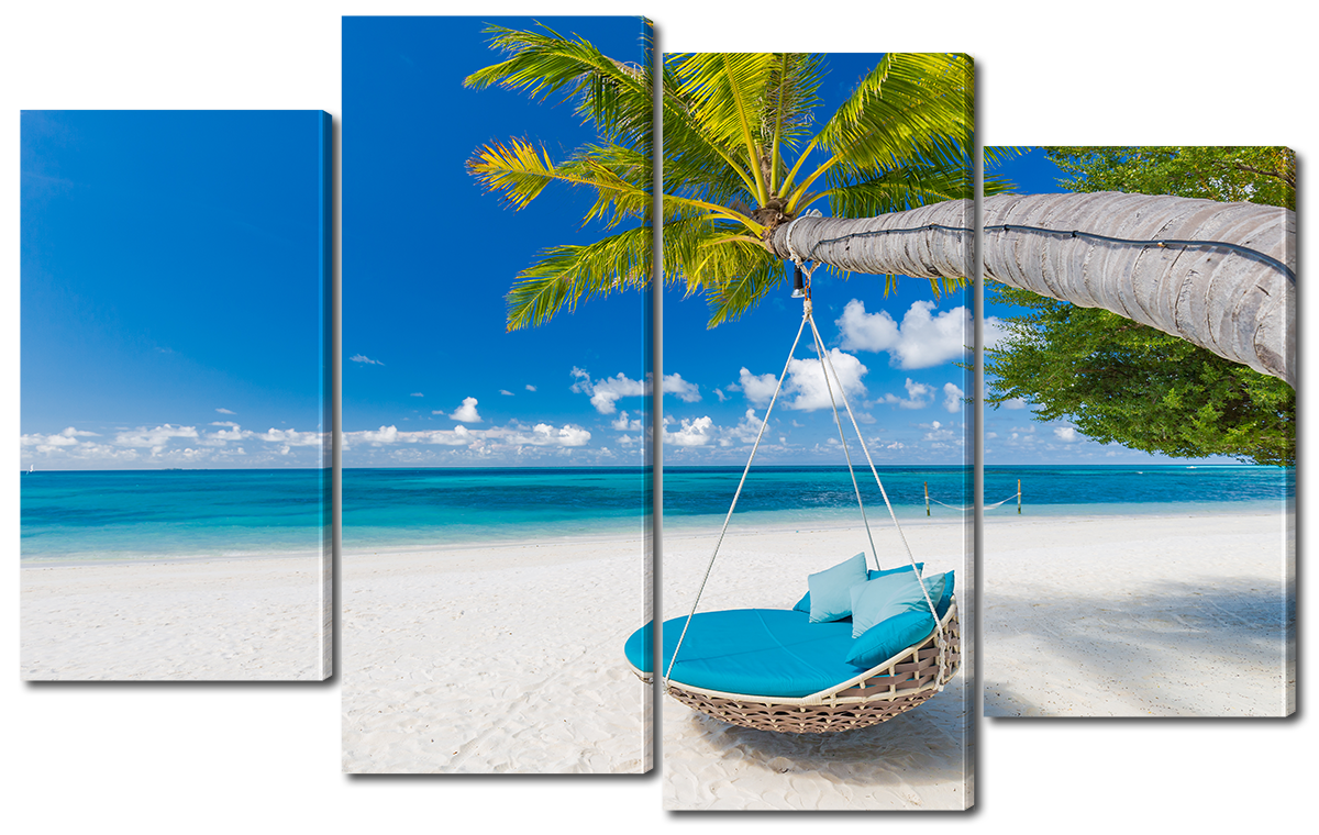 

Модульная картина Interno Холст Побережье с белым песком 114x69см