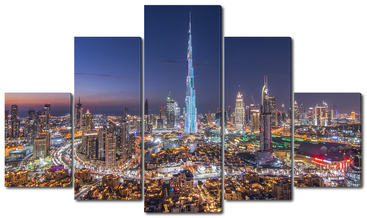 

Модульная картина Interno Холст Город у Персидского залива 185х106см