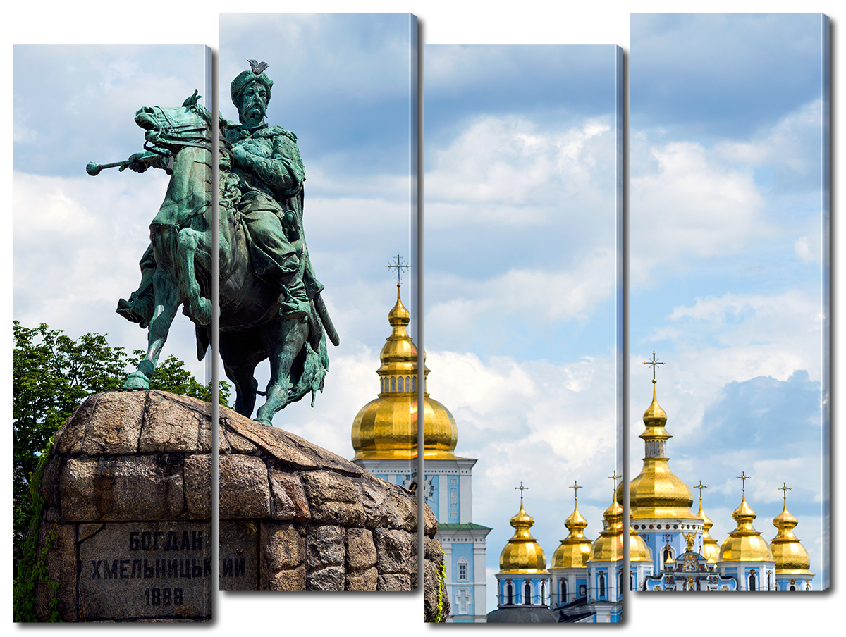 

Модульная картина Interno Эко кожа Памятник Богдану Хмельницкому 94х69см