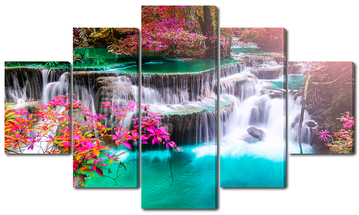 

Модульная картина Interno Холст Весенний водопад 185х106см