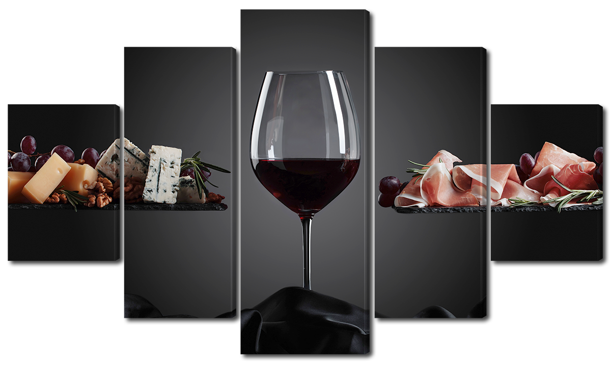 

Модульная картина Interno Эко кожа Подача вина 108х60см