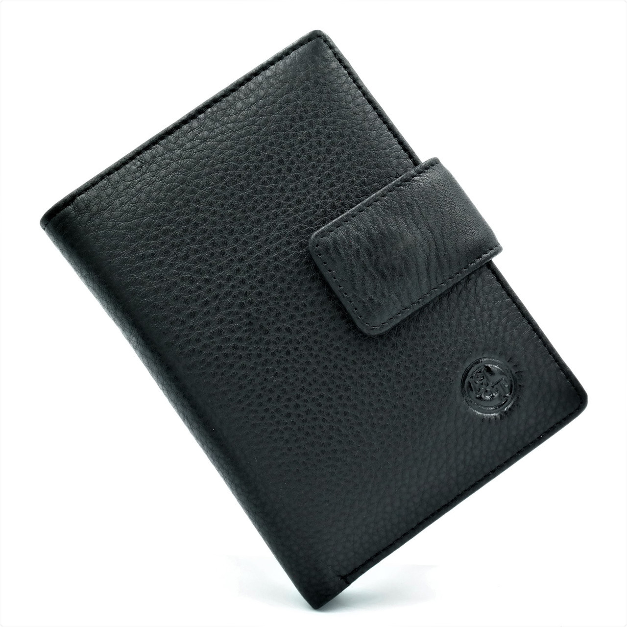 

Мужской кожаный кошелёк H.T.Leather чёрного цвета 14 х 10 х 2 см