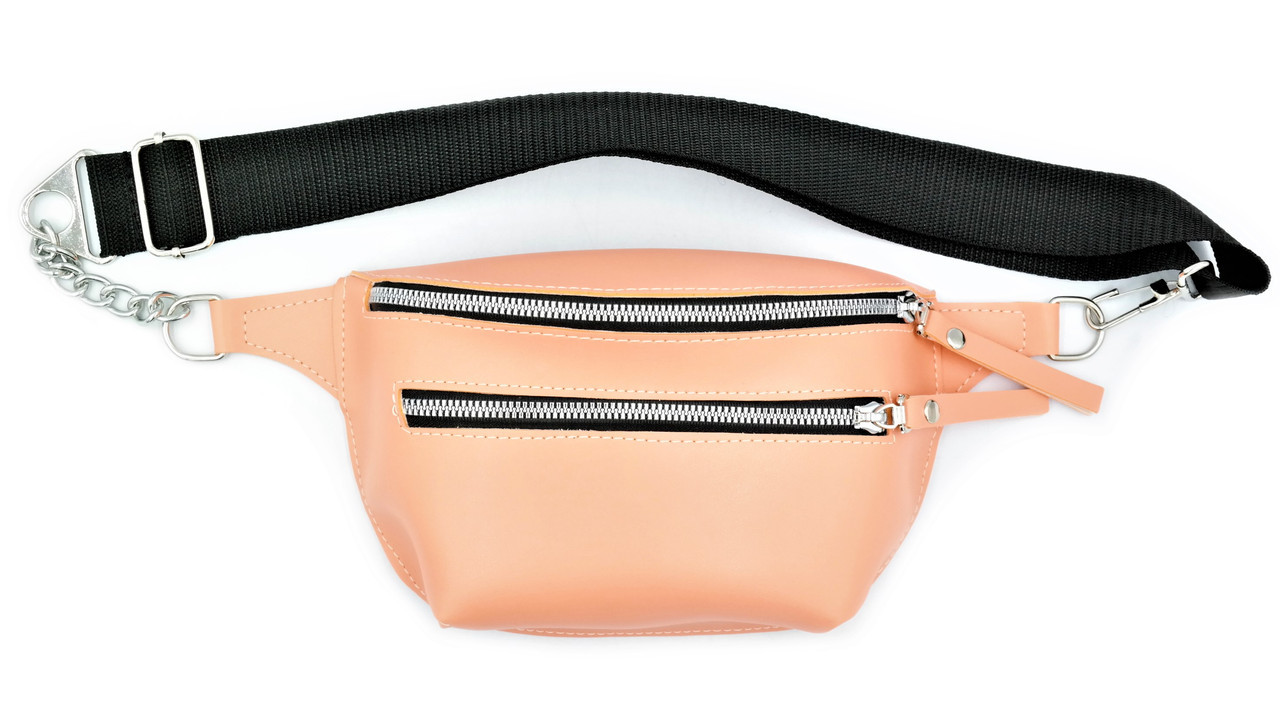 

Женская сумка на пояс бананка Weatro цвет персиковый 23 х 15 х 7 см