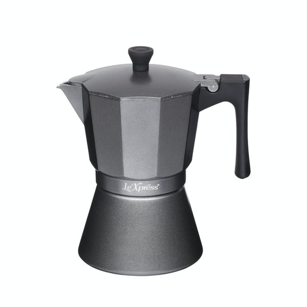 

Кофеварка гейзерная Le'Xpress ITALIAN SIX CUP INDUCTION SAFE EXPRESSO COFFEE MAKER, 6 CUP в коробке, 290 мл.
