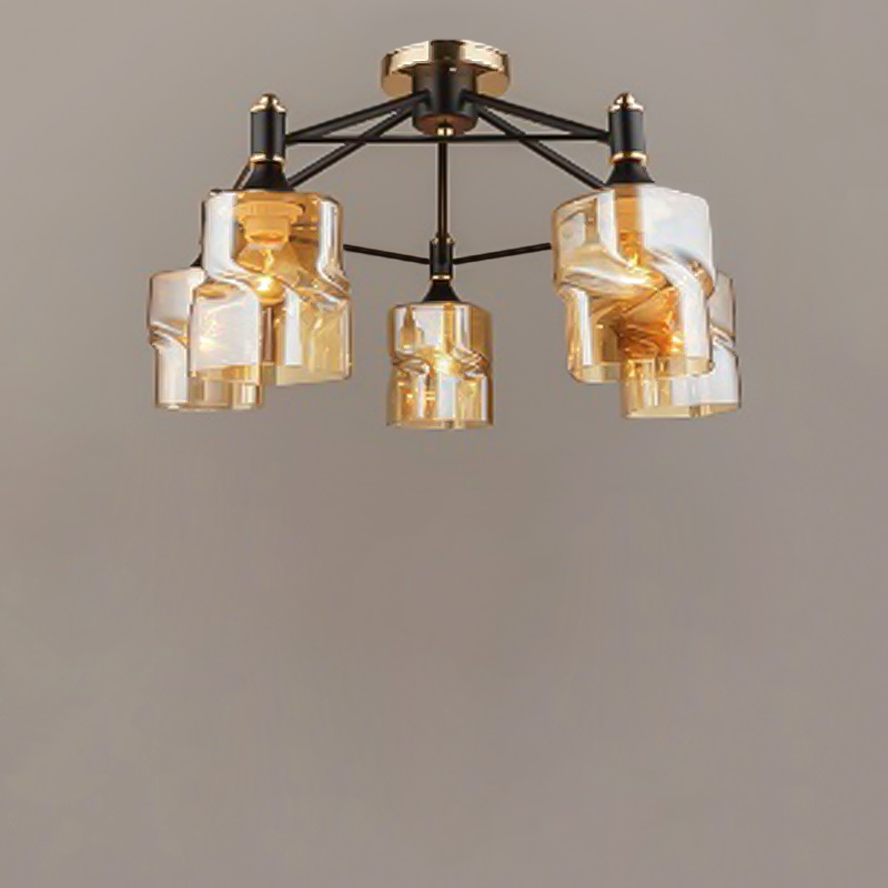 

Люстра стельова Light House SRS-16304/5 чорний + золото