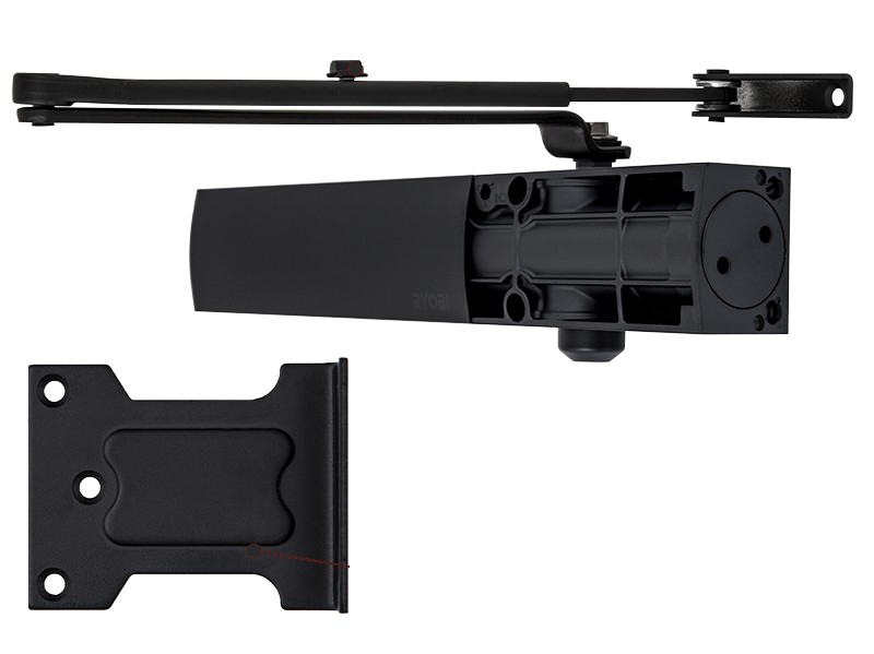 

Дверной доводчик RYOBI D-1200P(U) BC UNIV черный универсальная тяга EN 2/3/4 80кг 1100мм