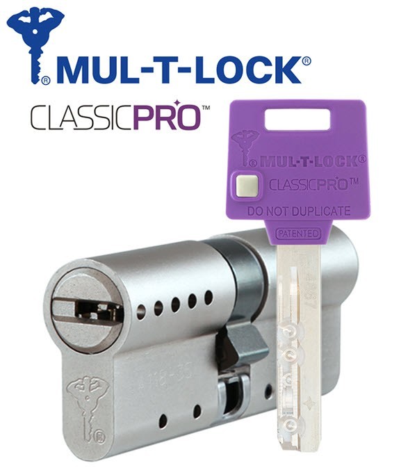 

Цилиндр Mul-T-Lock ClassicPro 85мм (40х45) ключ/ключ никель-сатин 3 ключа