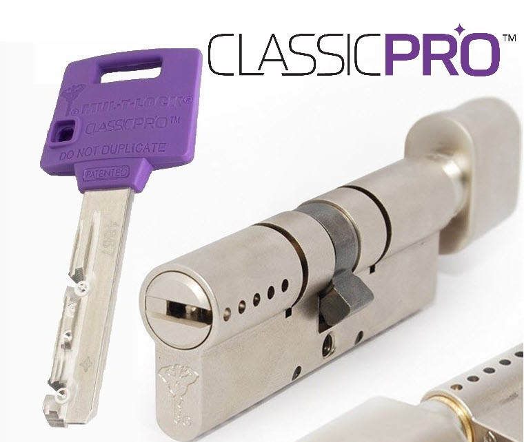 

Цилиндр Mul-T-Lock ClassicPro 71мм (31х40Т) ключ/тумблер никель-сатин 3 ключа