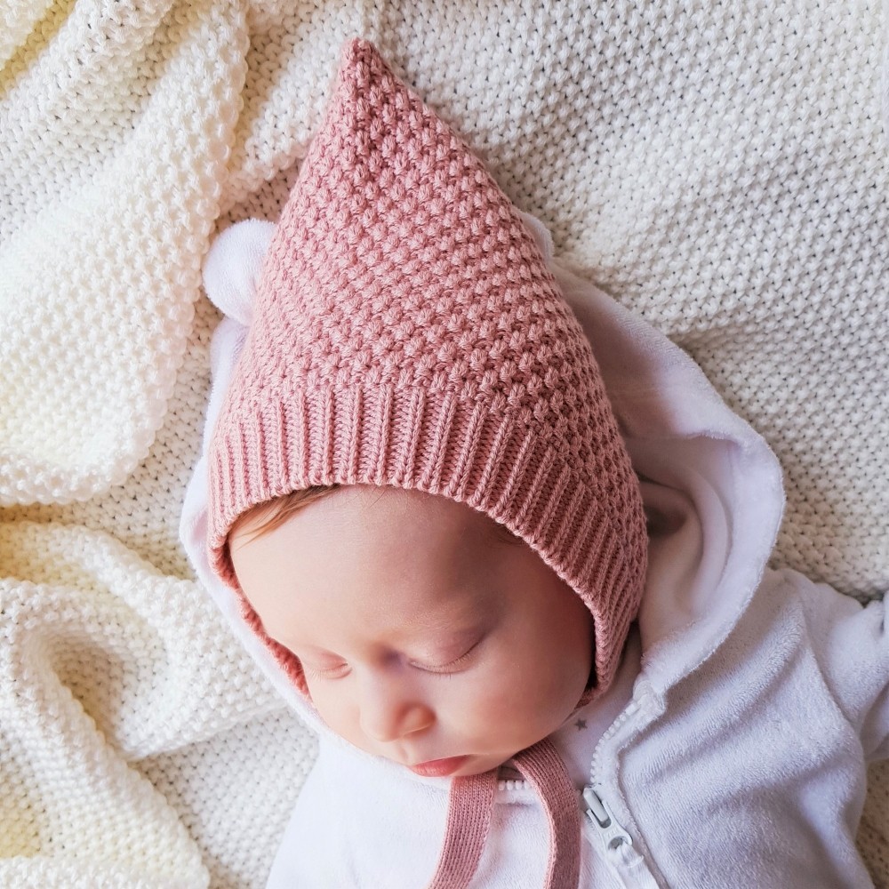 

Шапка Рожева Пудра в'язана дитяча ELF HappyLittleFox | 32 (100119)