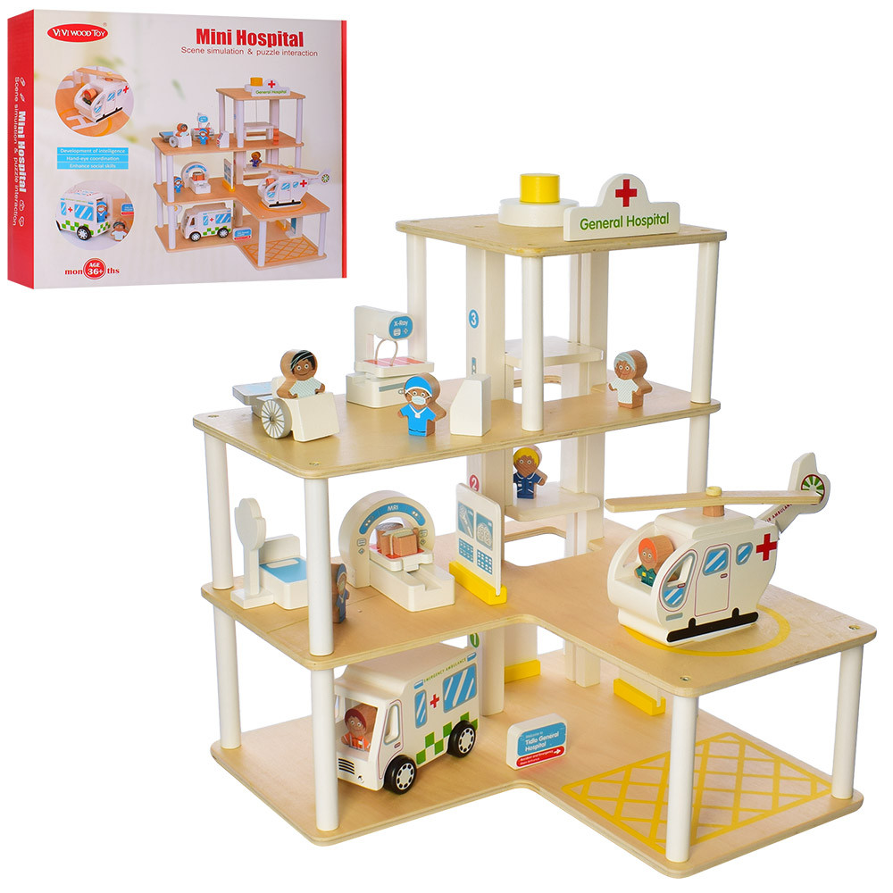 

Дитячий дерев'яний гараж Vi Vi Wood Toy Mini Hospital MD 2268