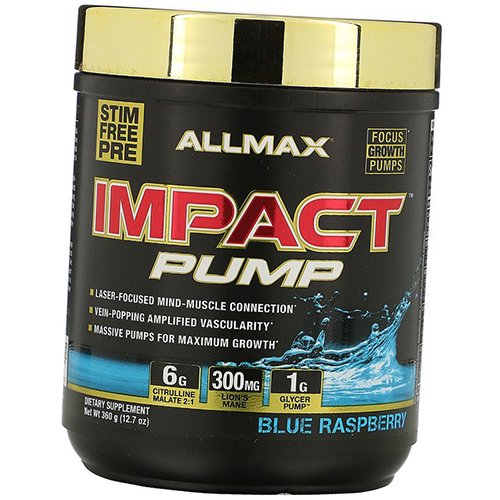 

Комплекс перед тренировкой для пампинга, Impact Pump, Allmax Nutrition 360г Голубая малина (11134003)