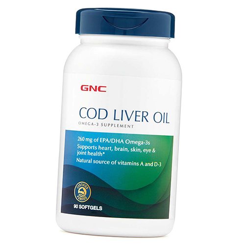

Масло печени трески, Cod Liver Oil, GNC 90гелкапс (67120009)