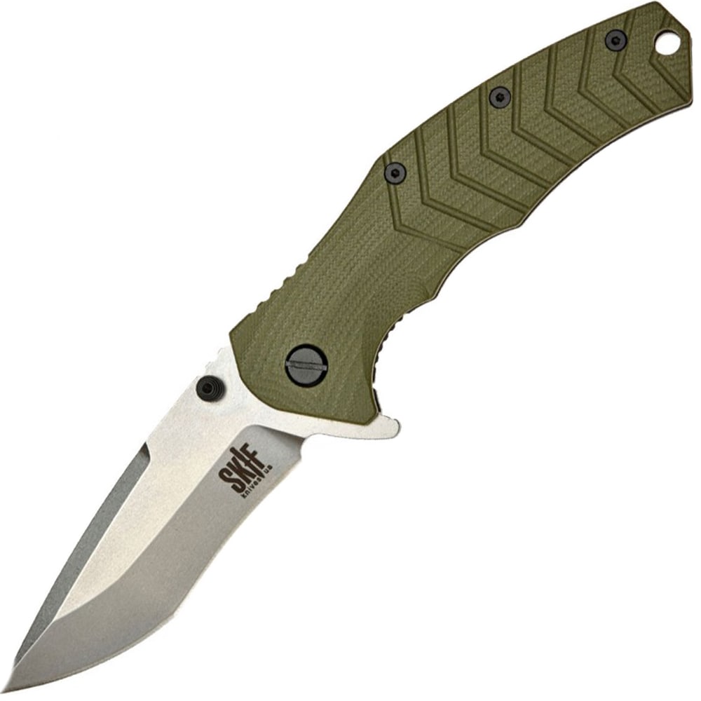 

Нож складной SKIF Griffin II SW (длина: 218мм, лезвие: 94мм), оливковый