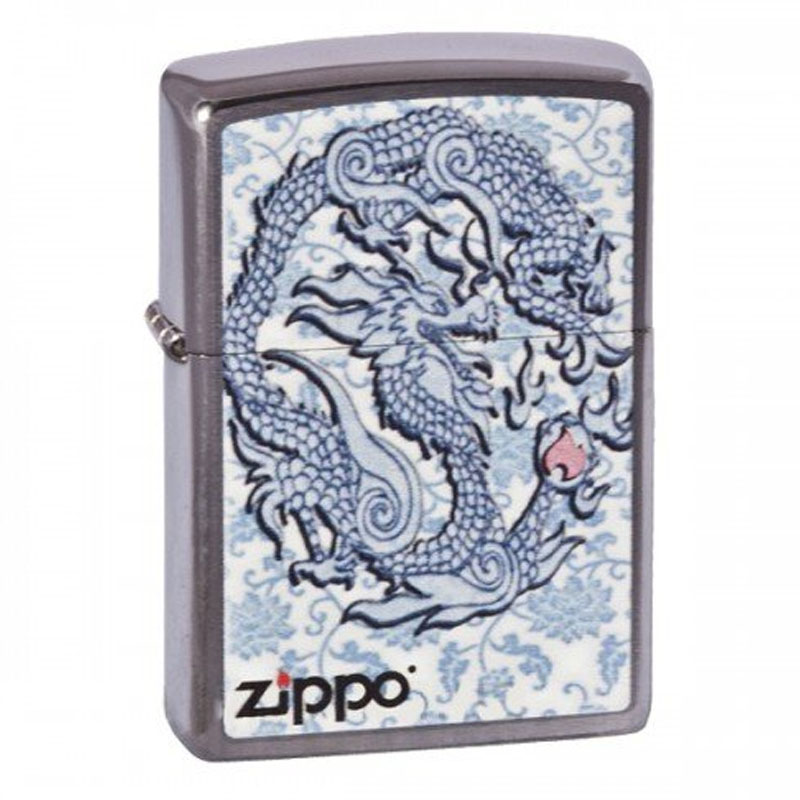 

Зажигалка Zippo Dragon Reg Brush Chrome, 200.593