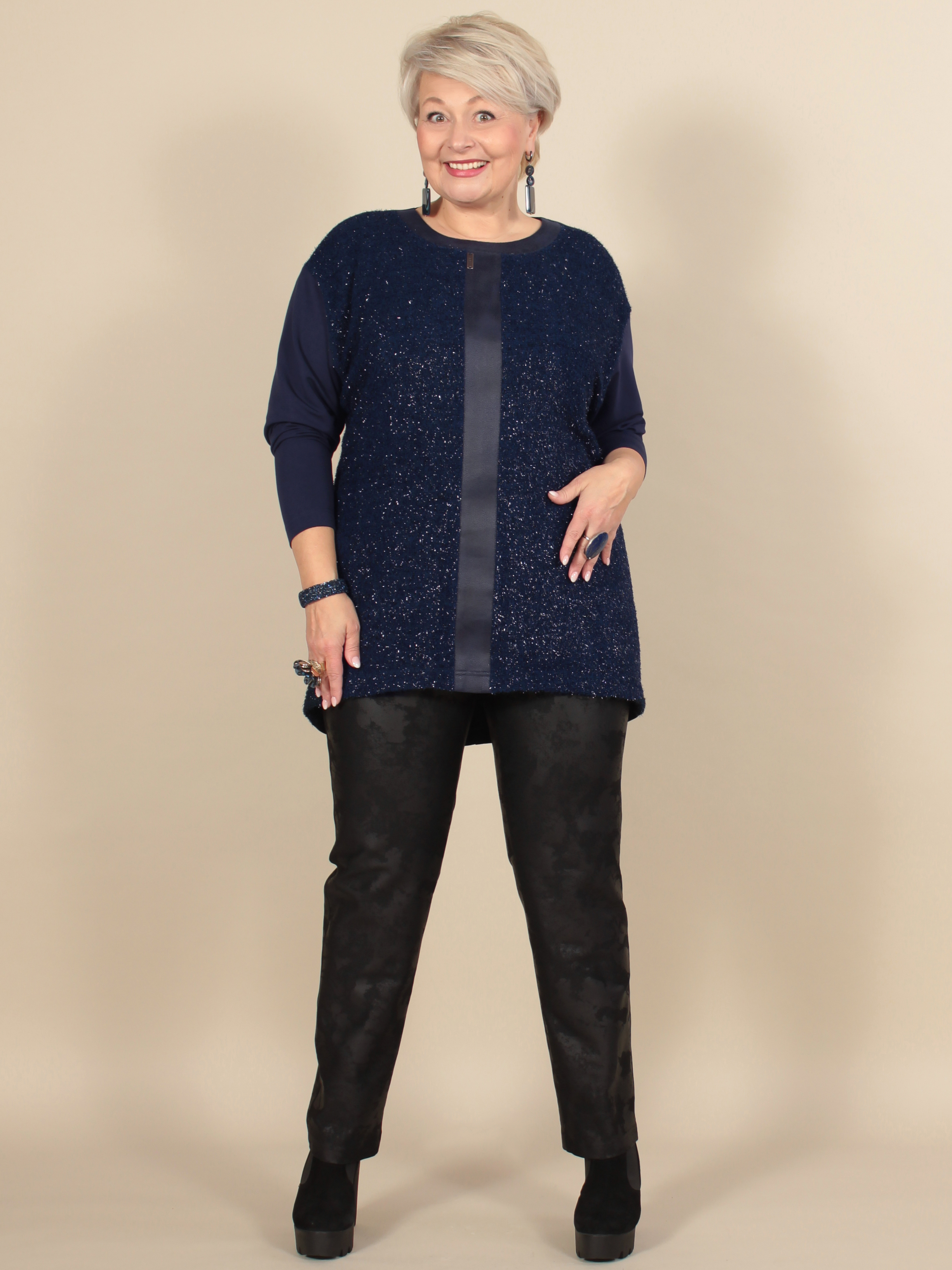 

Женская туника NadiN 11922/2 Синяя 60 р