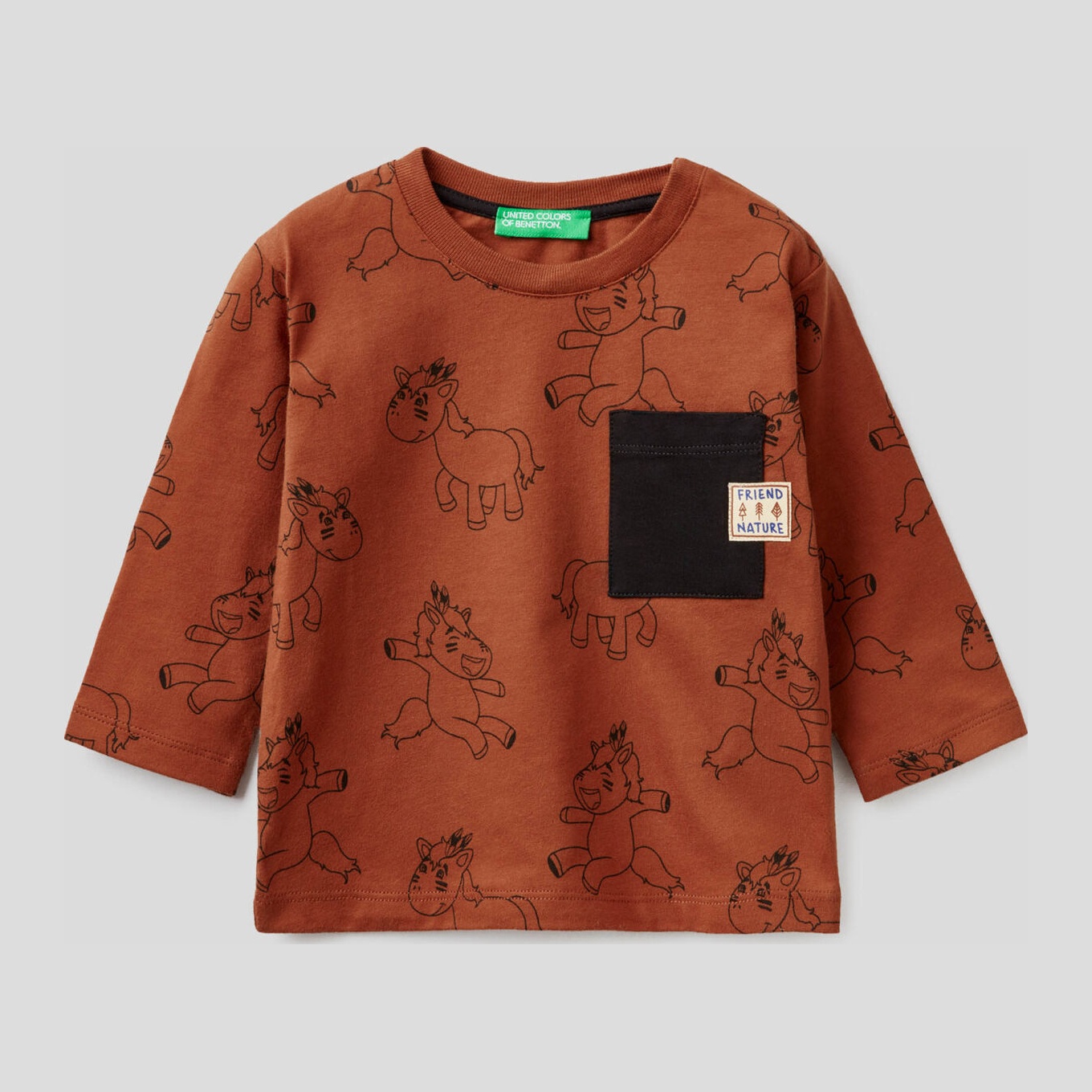 

Футболка с длинными рукавами United Colors of Benetton 3VACC15G1.P-72H 98 см