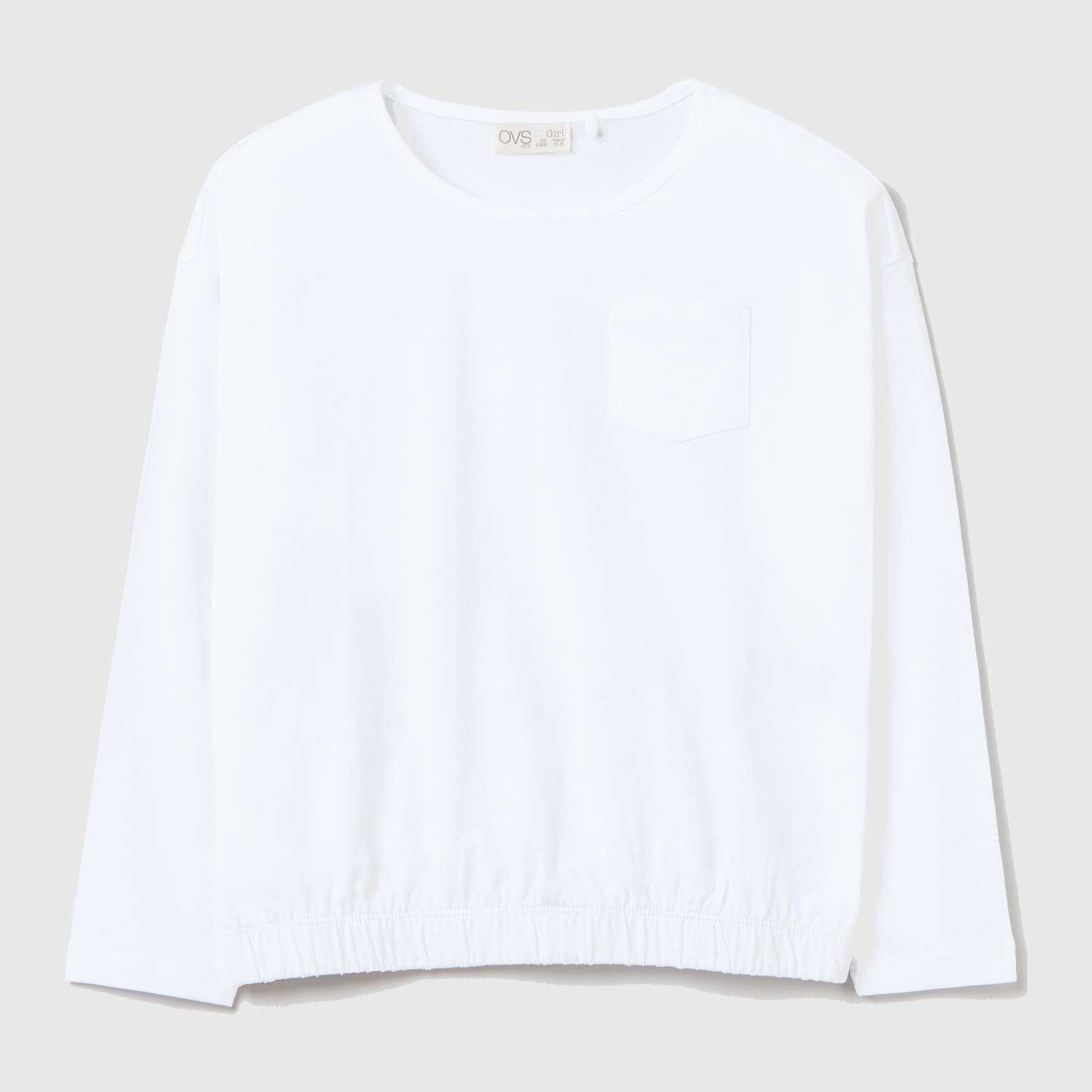 

Футболка с длинными рукавами OVS 1294351 116 см White