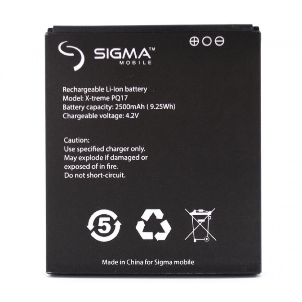 Аккумулятор для Sigma mobile X-treame PQ17, 2500 мAh High Copy – фото,  отзывы, характеристики в интернет-магазине ROZETKA от продавца: V S T |  Купить в Украине: Киеве, Харькове, Днепре, Одессе, Запорожье, Львове