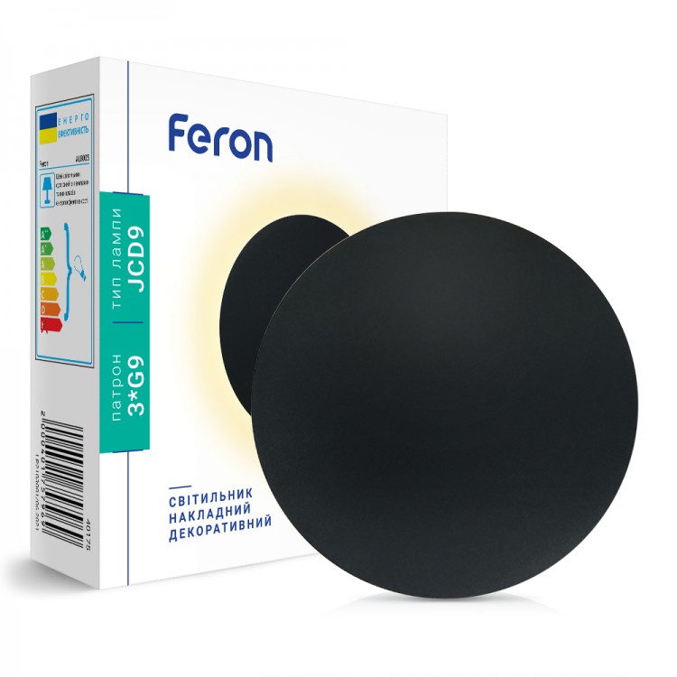

Настенный накладной светильник Feron AL8005 черный (40175)