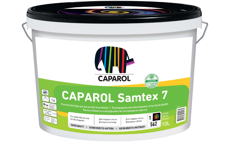 

Краска латексная CAPAROL SAMTEX 7 E.L.F. интерьерная, B1-белая, 10л (Польша)