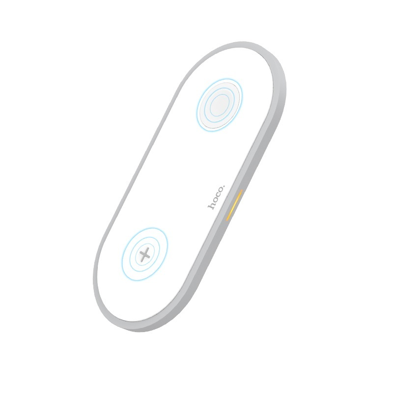 

Беспроводное зарядное устройство Hoco CW20 Wisdom 2-in-1 wireless charger — White (Белый)