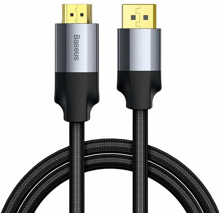 

Кабель Baseus Enjoyment Series DP Male To 4KHD Male Adapter Cable 1m (CAKSX-H0G) Dark gray (Темно-серый)