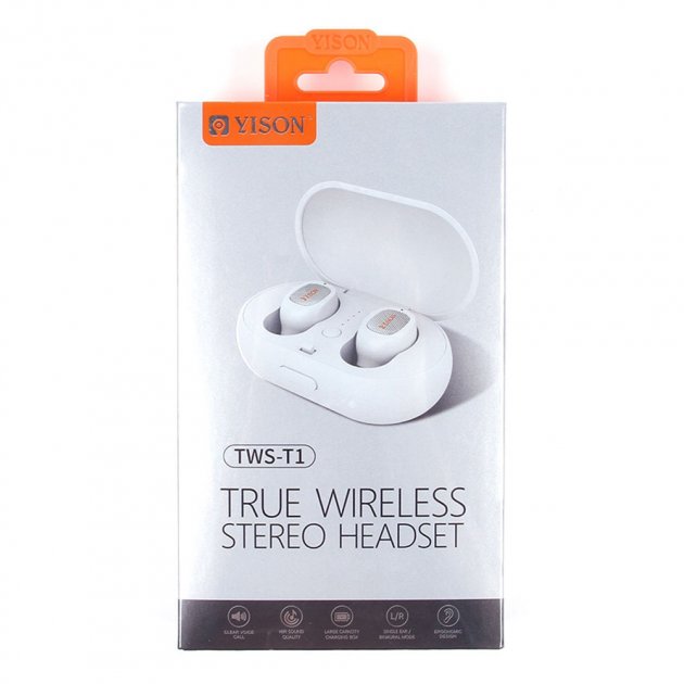 

Беспроводные Наушники Bluetooth Yison T1 — White