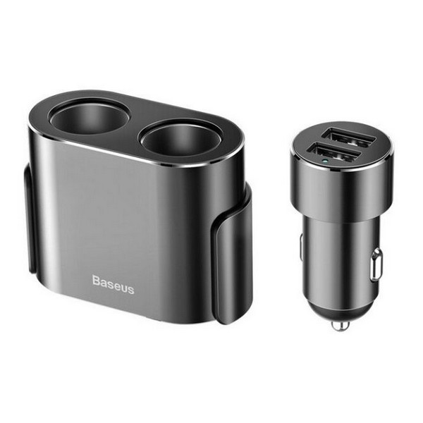 

Автомобильное зарядное устройство Baseus (CRDYQ-01) High Efficiency One to Two Cigarette Lighter Black (Черный)