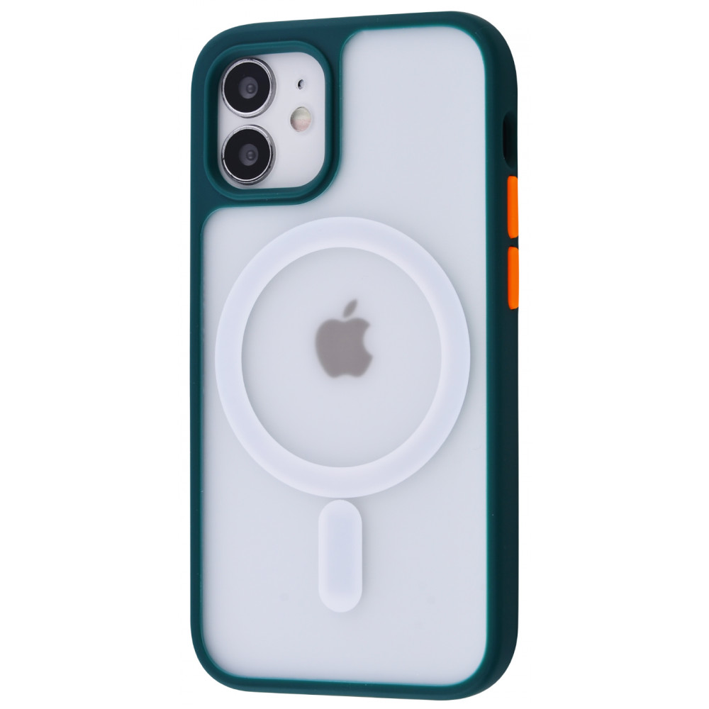 

Чехол с поддержкой magsafe PRC Shadow Matte Case with MagSafe (PC+TPU) iPhone 12 mini forest green Зеленый