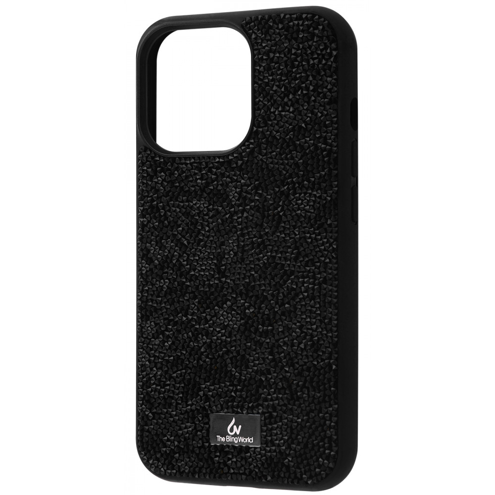 

Чехол с камнями и блёстками Bling World ROCK DIAMOND iPhone 13 Pro black Черный