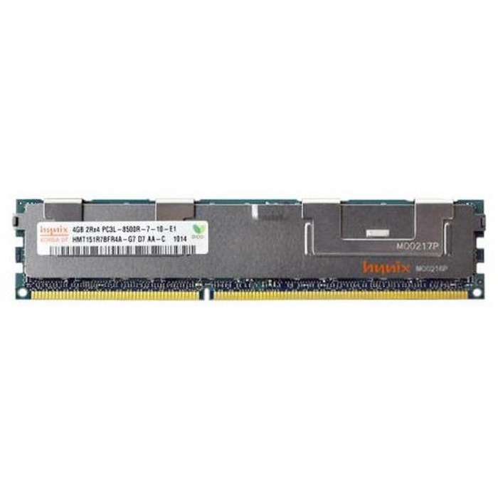 

Серверная оперативная память Hynix 4GB DDR3 2Rx4 PC3L-8500R HS (HMT151R7BFR4A-G7) / 4019