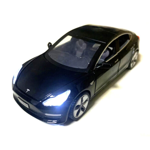 

Машинка коллекционная ТК Union Group Tesla Model 3 моделька игрушка металлическая с подсветкой фар 1:32 Черный (6749643)