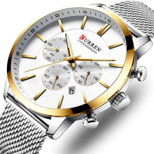

Наручные часы Curren 8340 Silver-Gold