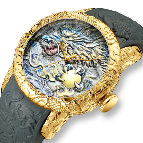 

Наручные часы Megalith 8041MB Gray-Gold Dragon