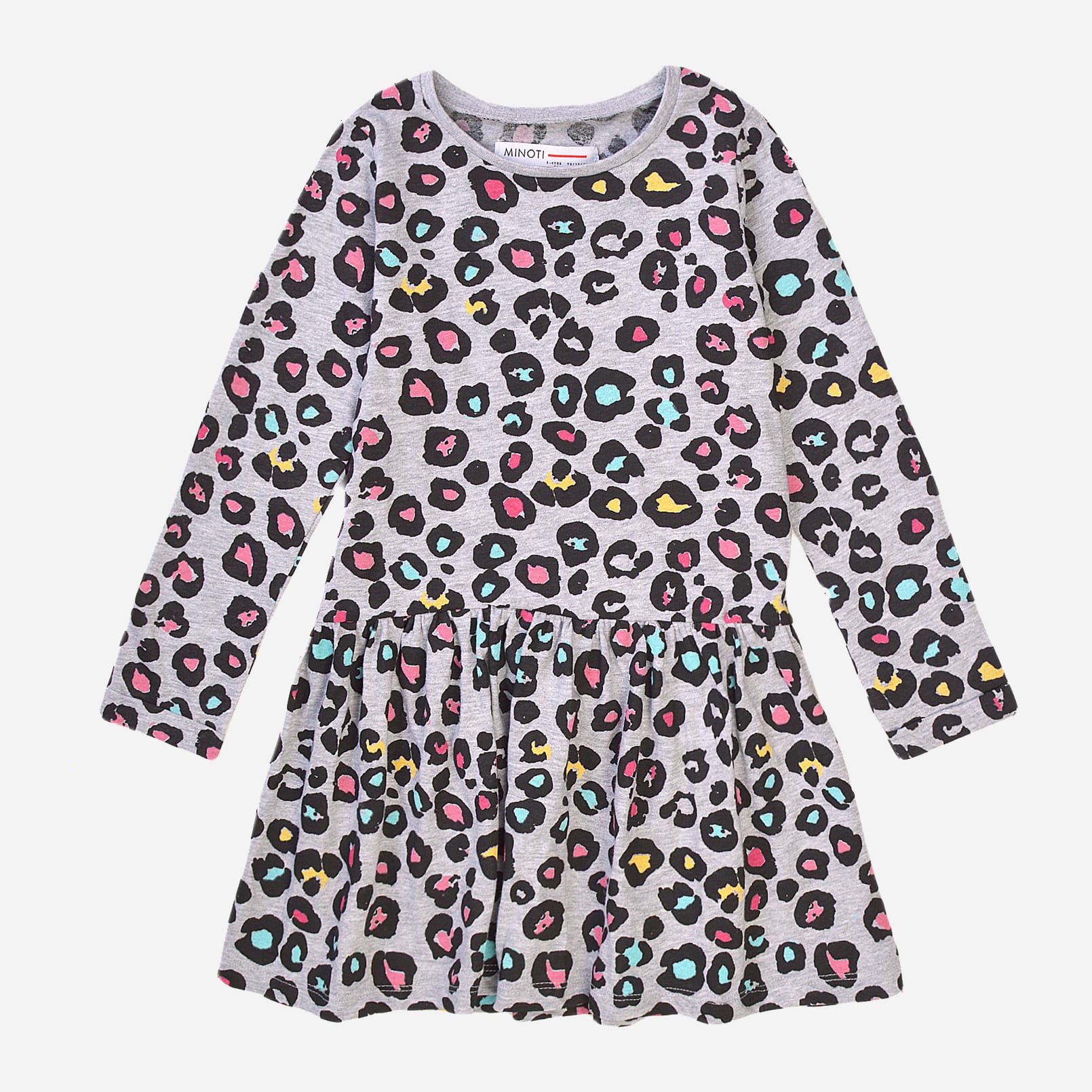 

Платье с длинными рукавами Minoti 8GKDRESS 4 34749JNR 98-104 см Леопардовое