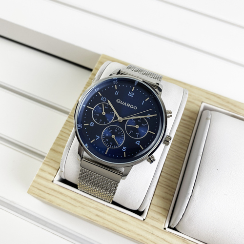 

Наручные часы Guardo B01116-3 Silver-Blue
