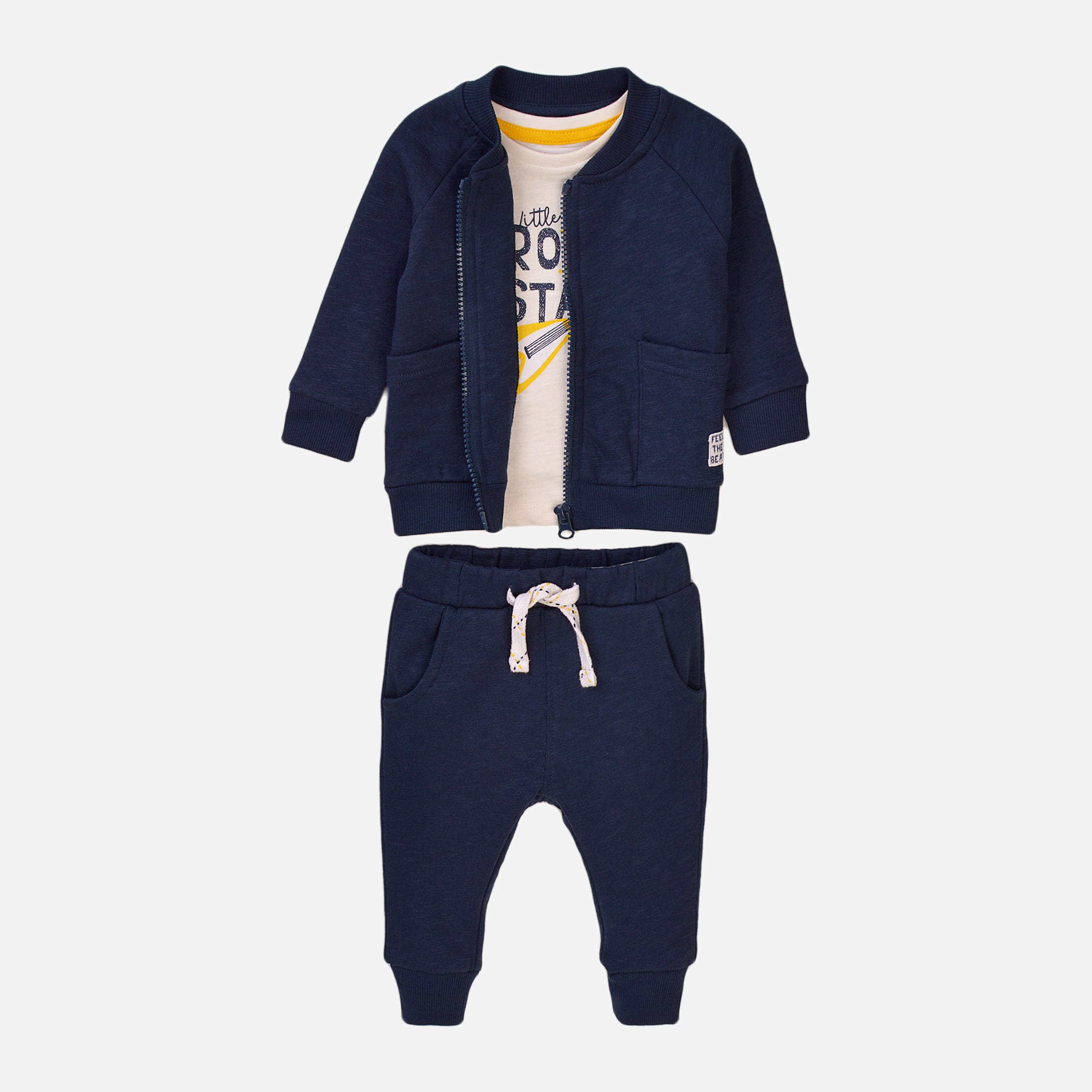 

Комплект (толстовка + лонгслив + штаны) Minoti Easy 6 33718KID 80-86 см Синий