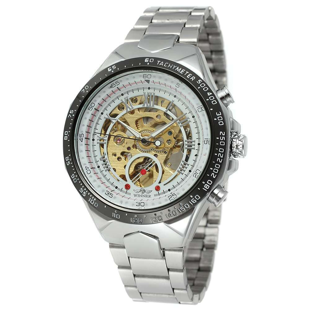 

Наручные часы Winner 8067 Silver-Black-Gold Cristal
