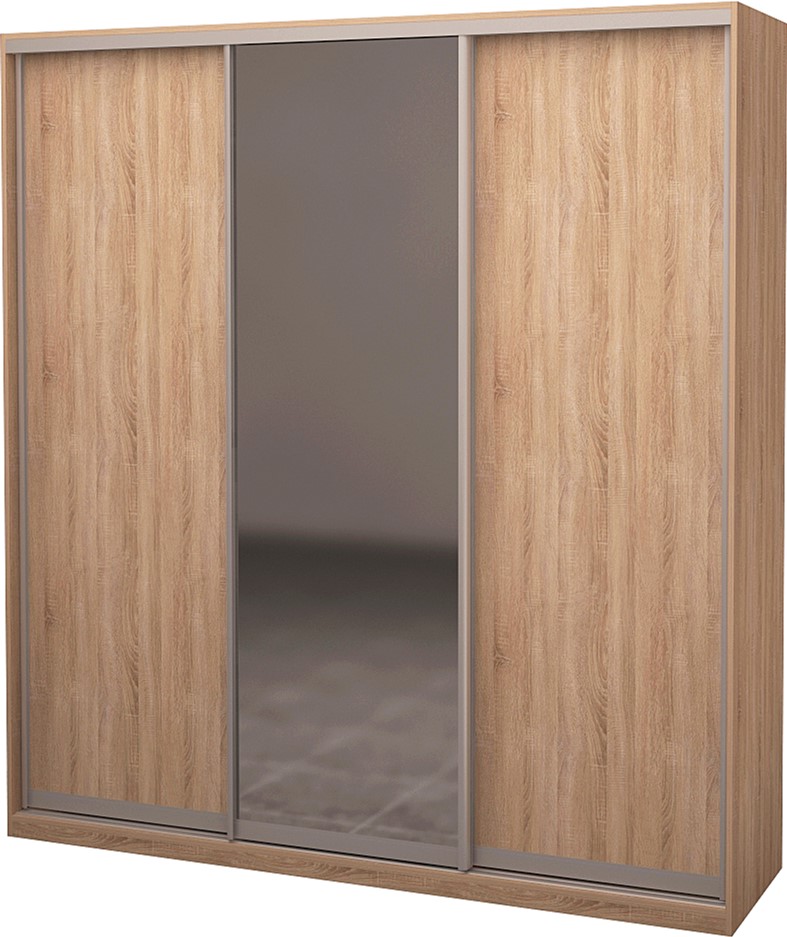 

Шкаф-купе трехдверный Roko 179.2x242x60 см ДСП + Зеркало Дуб сонома