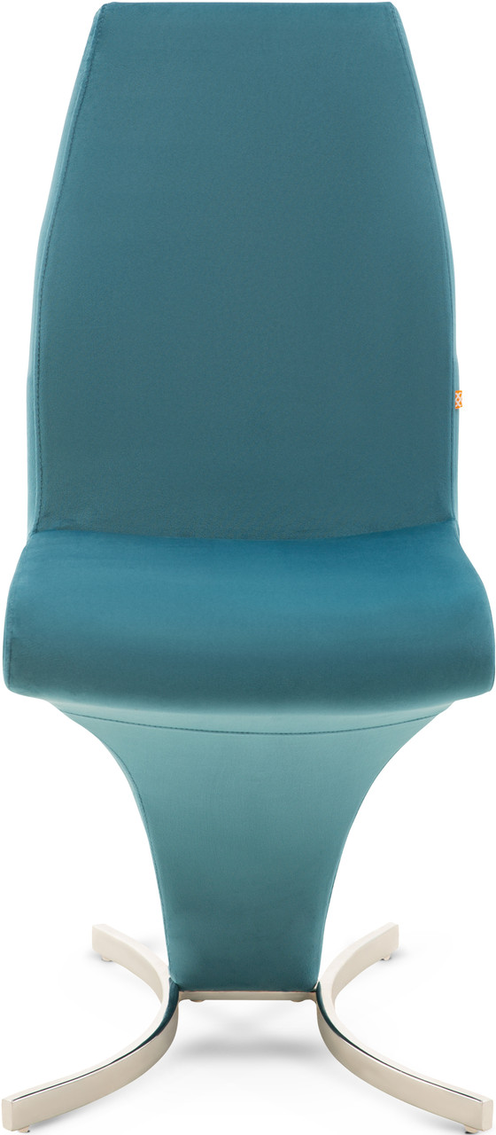 

Стул обеденный бархатный голубой BETTY turquoise Carveli