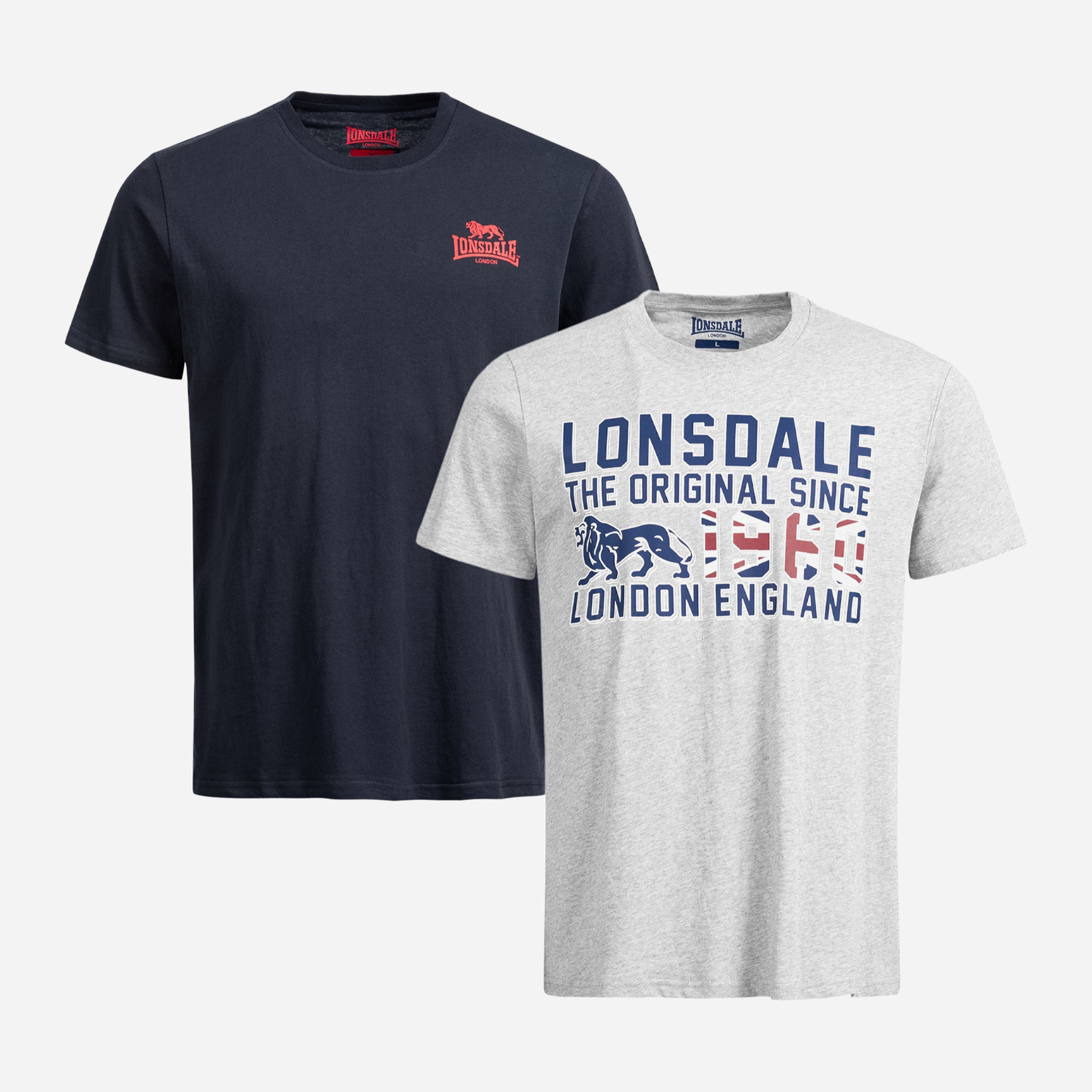 

Футболка Lonsdale KETTERING 113703-1534 2 шт. XL MarlGrey/Navy
