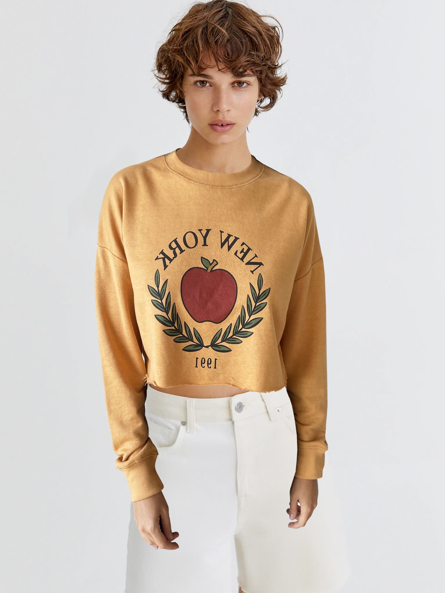 

Свитшот Pull & Bear 5590108305b29  Желтый, Свитшот Pull & Bear 5590108305b29 S Желтый