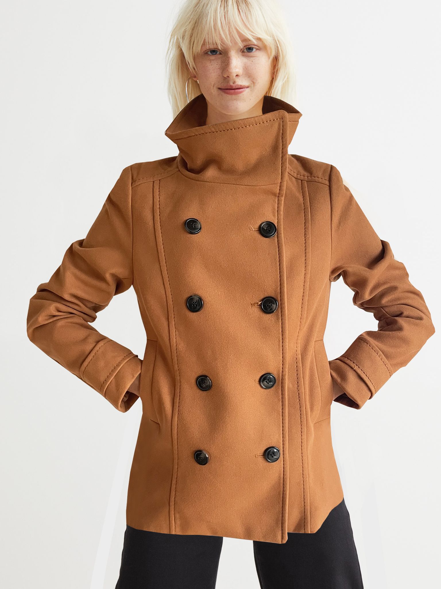 

Пальто H&M 390162007b33  Коричневое, Пальто H&M 390162007b33 38 Коричневое