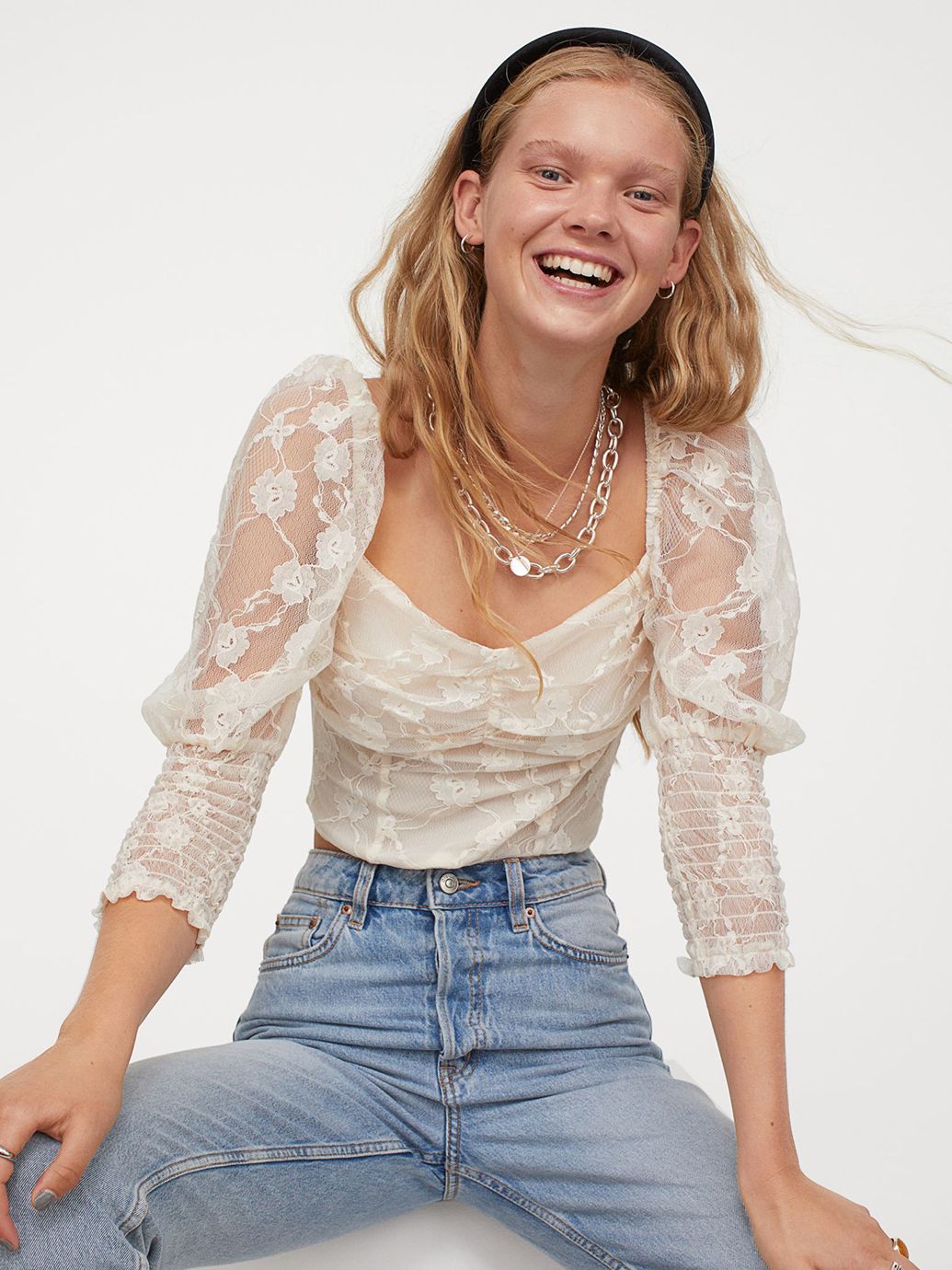 

Топ H&M 888473001b36  Бежевый, Топ H&M 888473001b36 38 Бежевый