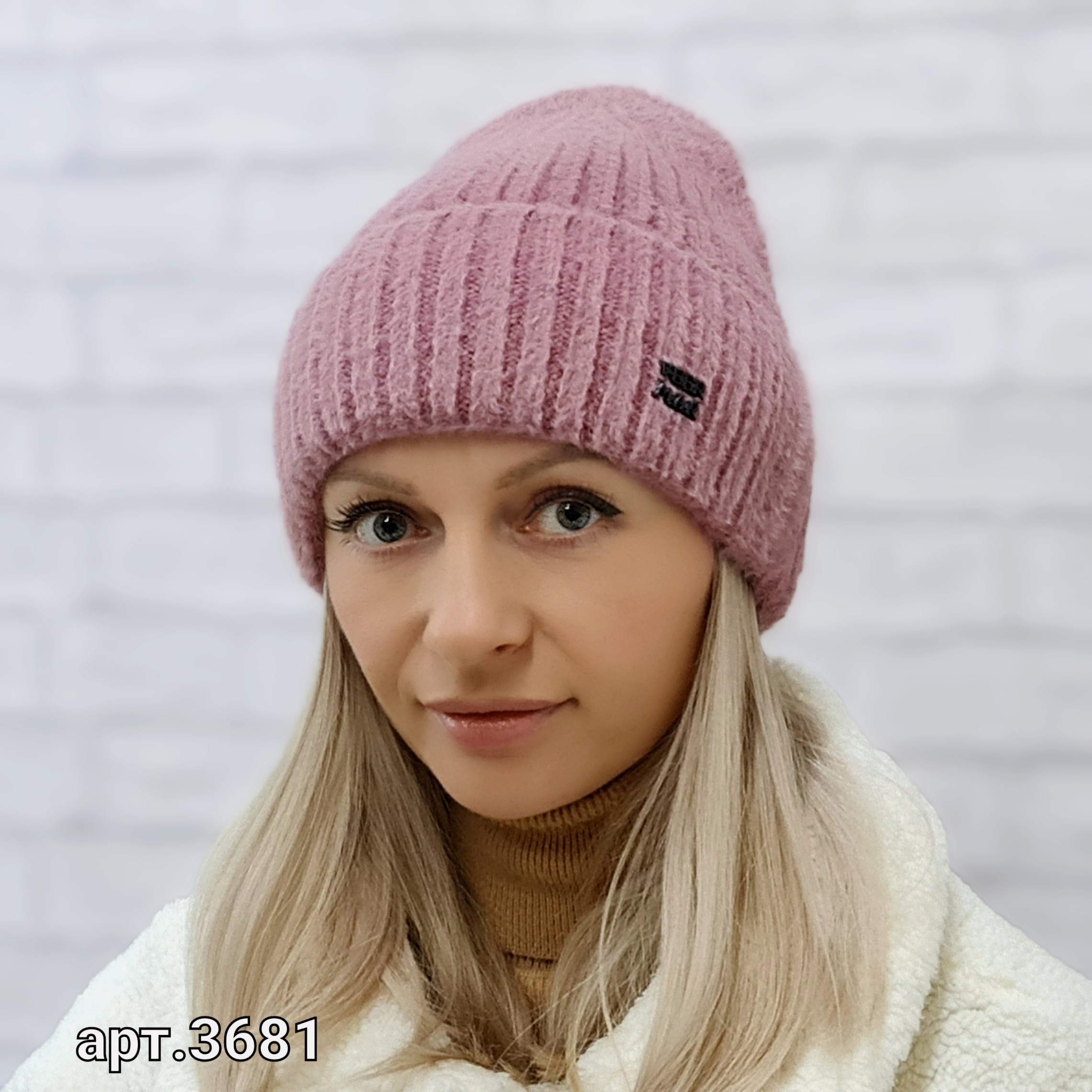 

ШАПКА женская с отворотом M&JJ АМЕЛИ лиловый 3681