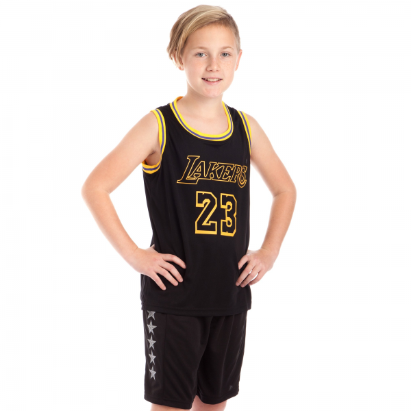 

Форма баскетбольная подростковая NB-Sport NBA LAKERS 23 BA-0928 M (8-10 лет) черный-желтый (IN06287)